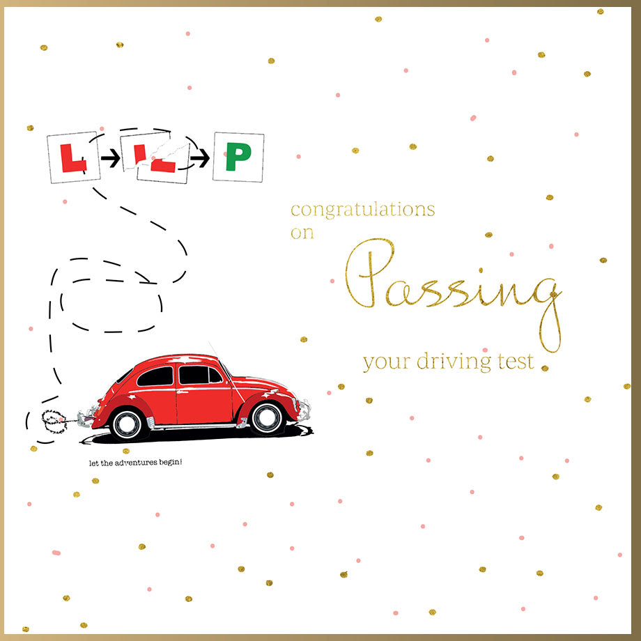 Card: Congratulations on Passing Your Driving Test