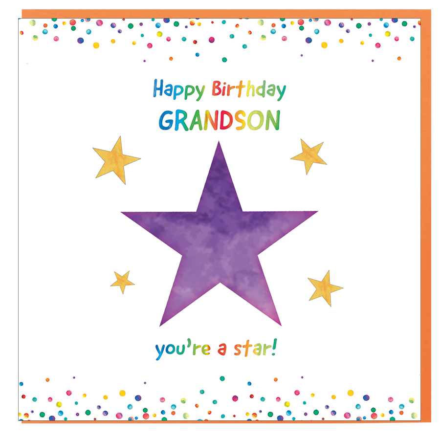 Card: Birthday Star Grandson - Coorie Doon