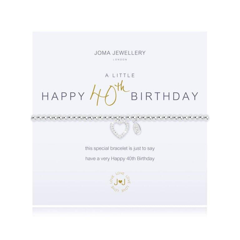 Joma Jewellery A Little Happy 40th Birthday Bracelet - Coorie Doon