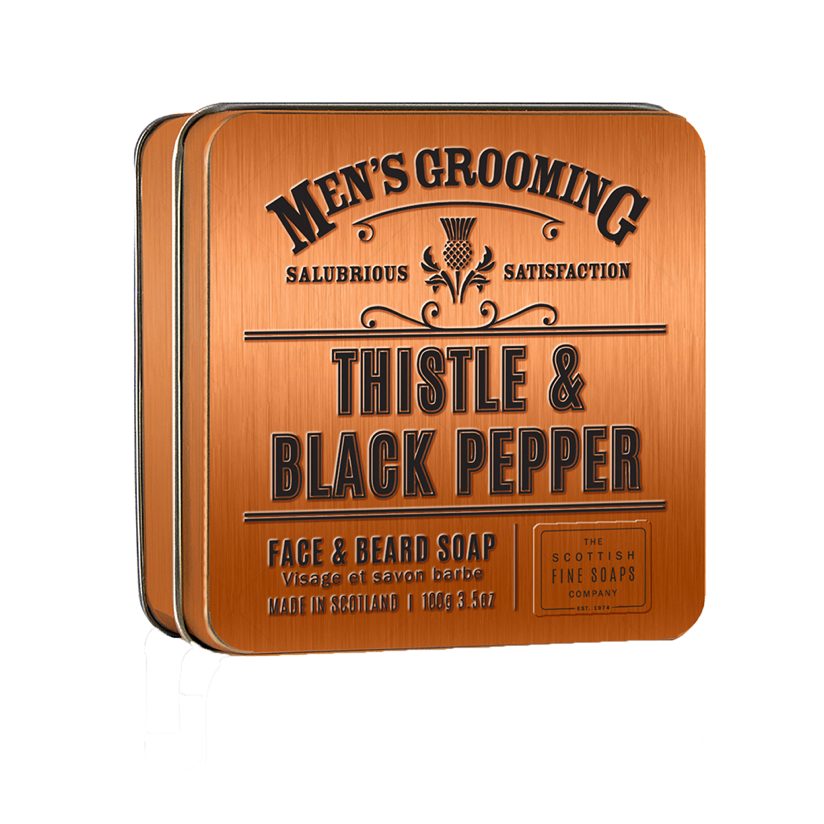 Thistle & Black Pepper Face & Beard Soap - Coorie Doon