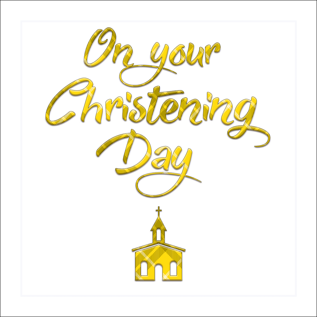 Card: On Your Christening Day - Coorie Doon