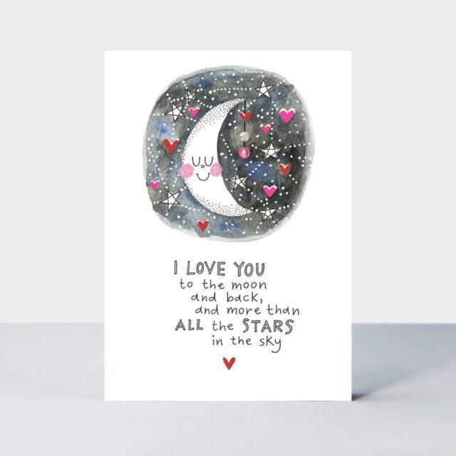 Card: I Love You to the Moon... - Coorie Doon
