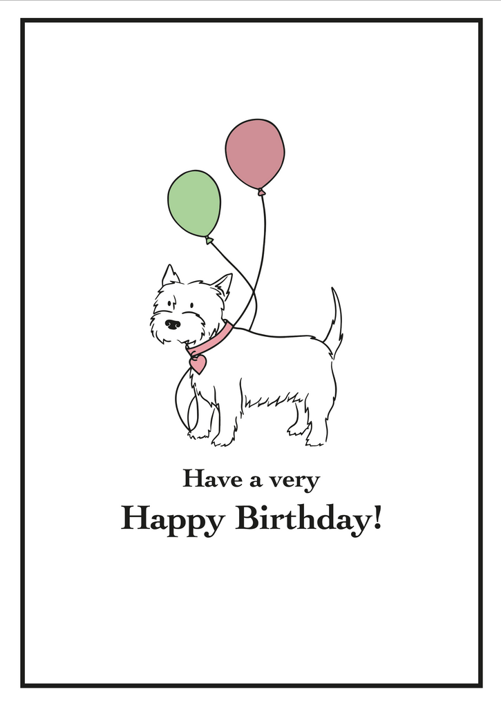 Card: Wee Westies Very Happy Birthday