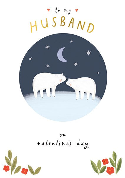 Card: Husband on Valentine's Day (Polar Bears)