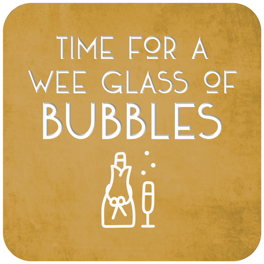 Coaster: Wee Glass of Bubbles