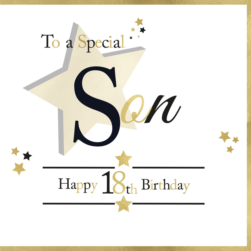 Card - Large Size - To A Special Son, Happy 18th Birthday