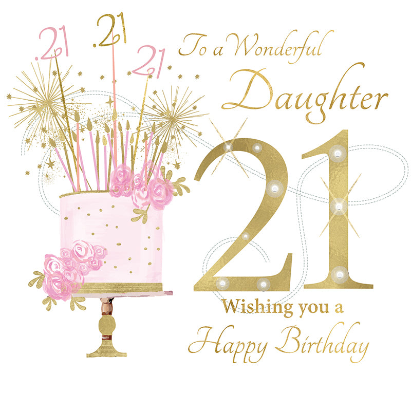 Card - Large Size - 21st Birthday Daughter