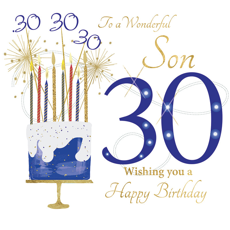 Card - Large Size - To A Wonderful Son, 30th Birthday