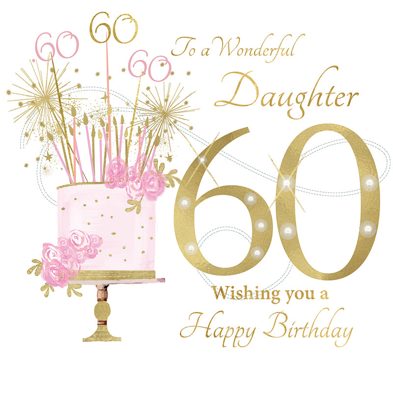 Card - Large Size - 60th Birthday Daughter
