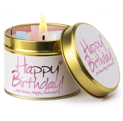Lily-Flame Happy Birthday Candle Tin - Coorie Doon