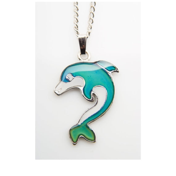 Celtic Magic Colour Change Mood Necklace - Dolphin