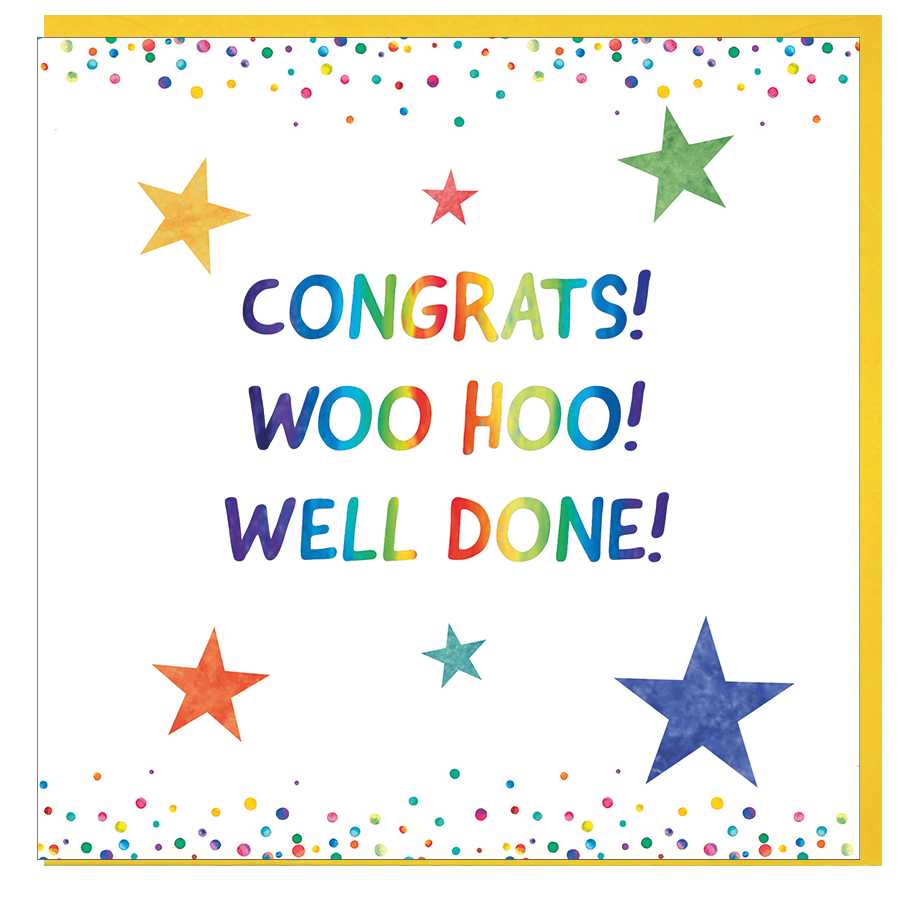Card:  Congrats! Woo Hoo! Well Done! - Coorie Doon