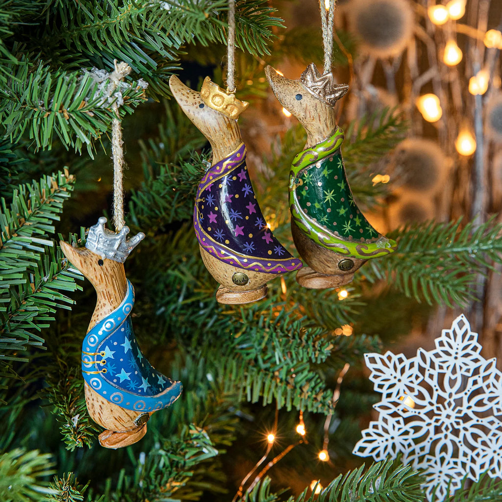 DCUK We Three Kings - Green Duck Hanging Decoration
