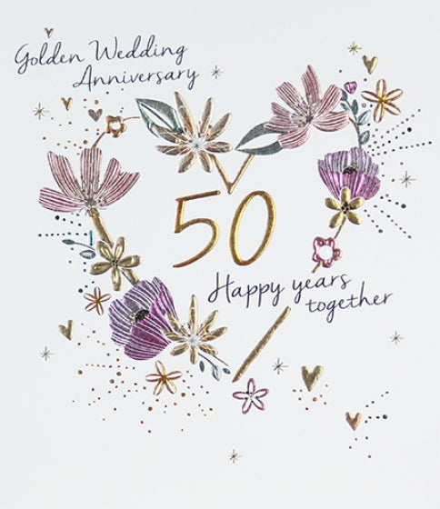Card:  Golden Wedding Anniversary