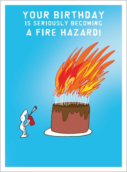 Card: Birthday Fire Hazard