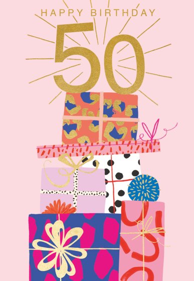 Card:  Happy Birthday 50