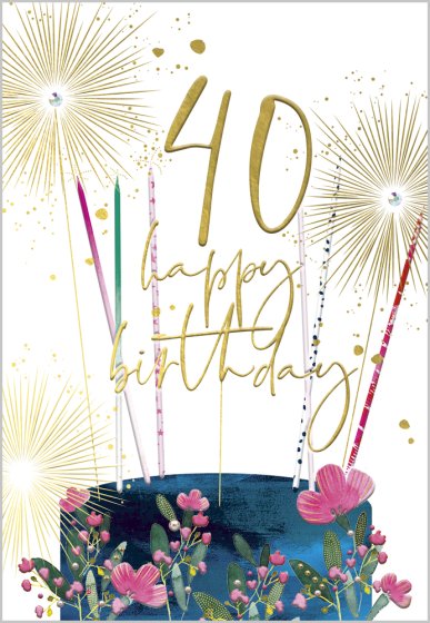 Card:  40 Happy Birthday