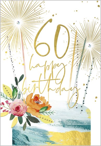Card:  60 Happy Birthday