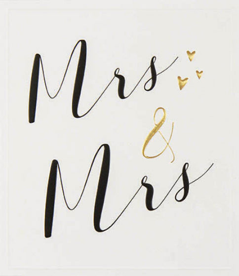 Card:  Wedding Mrs & Mrs