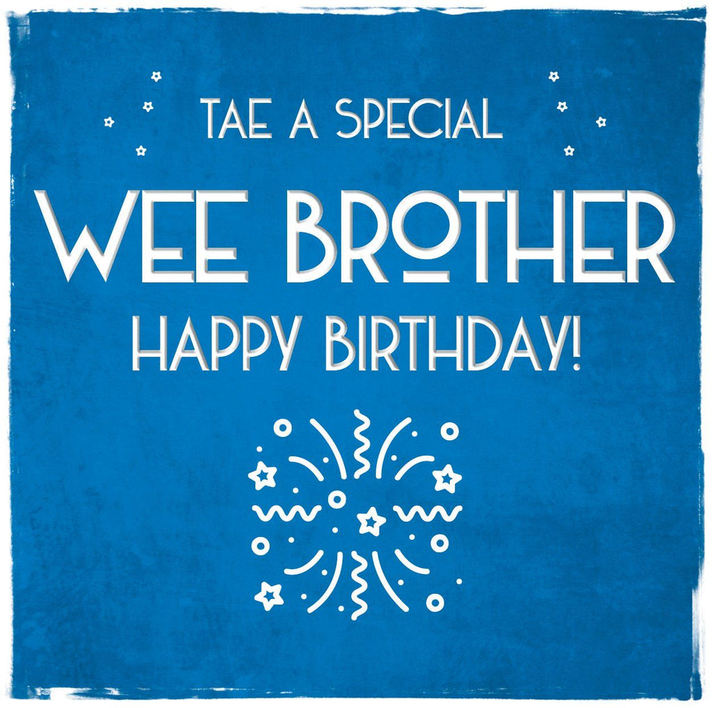 Card: Special Wee Brother Birthday - Coorie Doon