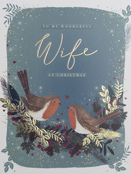 Card: To A Wonderful Wife At Christmas