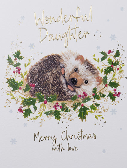 Card: Wonderful Daughter Merry Christmas With Love