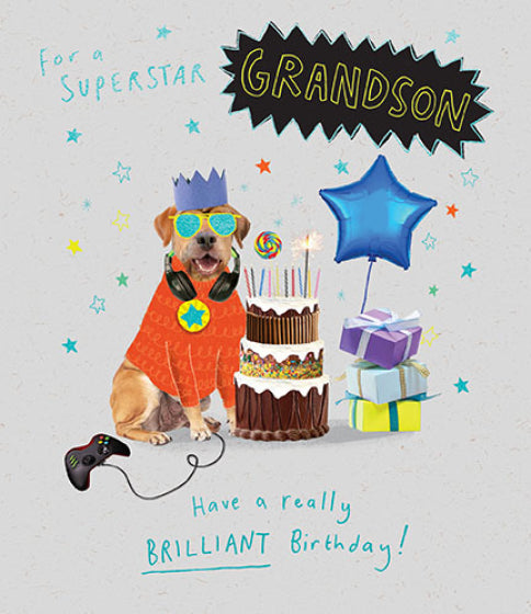 Card:  For A Superstar Grandson