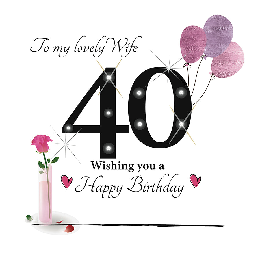 Card:  To My Lovely Wife - 40