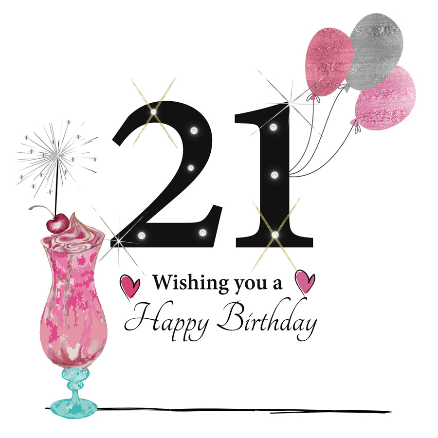 Card - Large Size - 21, Wishing You A Happy Birthday