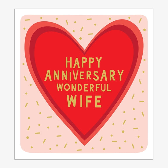 Card: Happy Anniversary Wonderful Wife