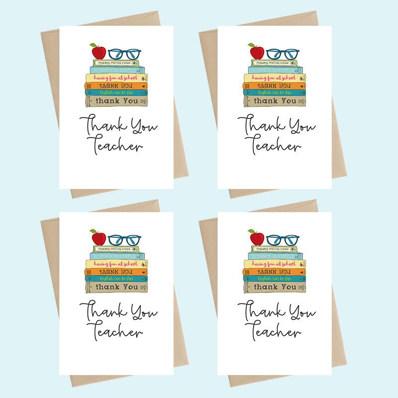 Pack of 4 Mini-Cards - Thank You Teacher - Coorie Doon
