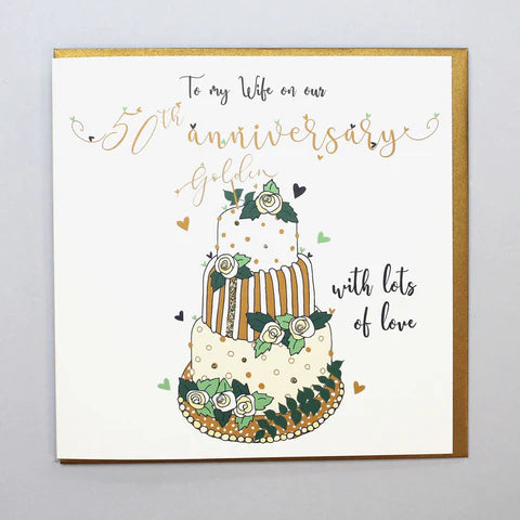 Card:  Wife 50th Anniversary