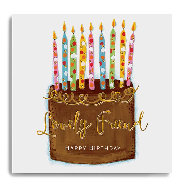 Card:  Lovely Friend....Happy Birthday