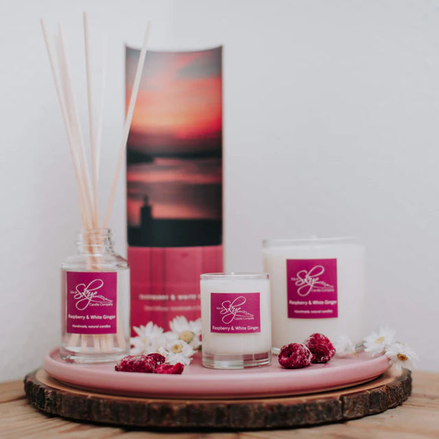 Skye Candles - Raspberry & White Ginger Miniature Candle