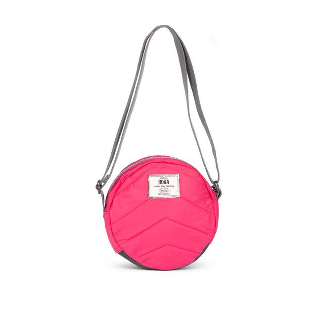 Roka Paddington B - Small Crossbody Sustainable Bag - Raspberry (Nylon) - Coorie Doon