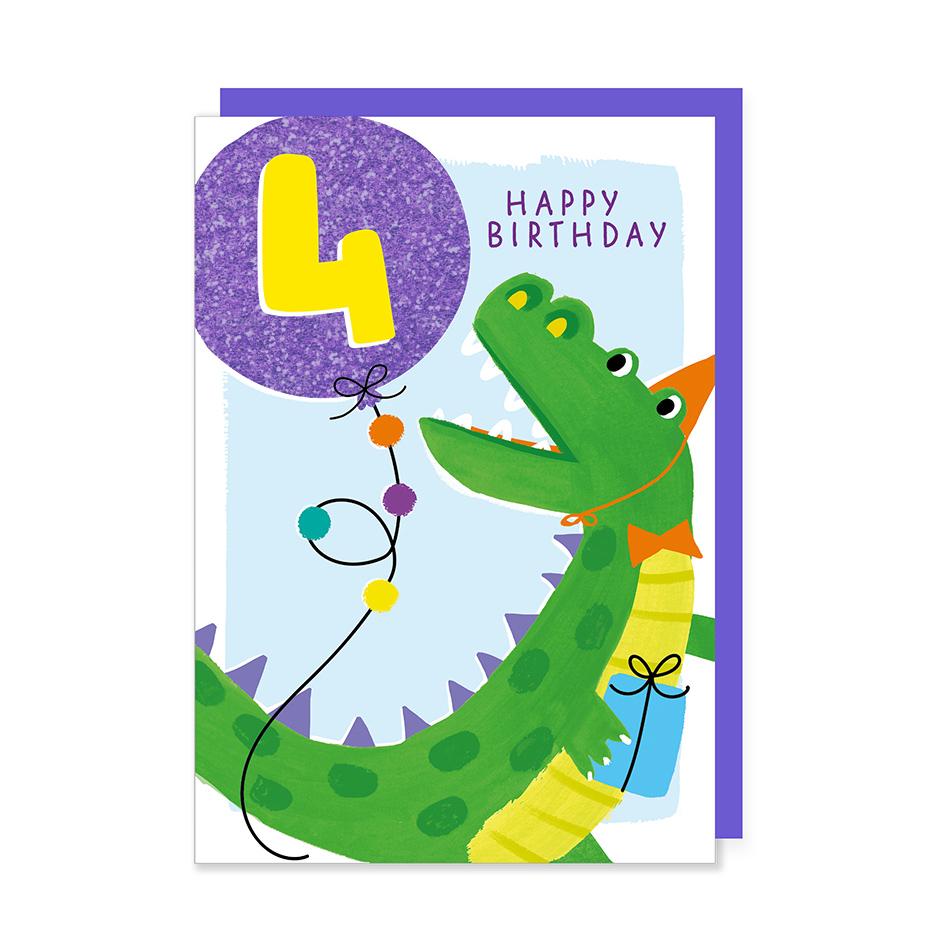 Card: 5 Birthday Crocodile