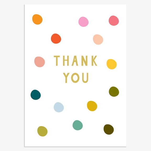 Box of 8 Notecards Thank You Spots