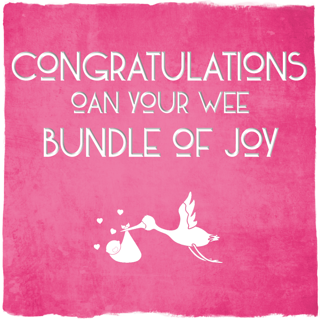 Card: Wee Bundle of Joy Pink