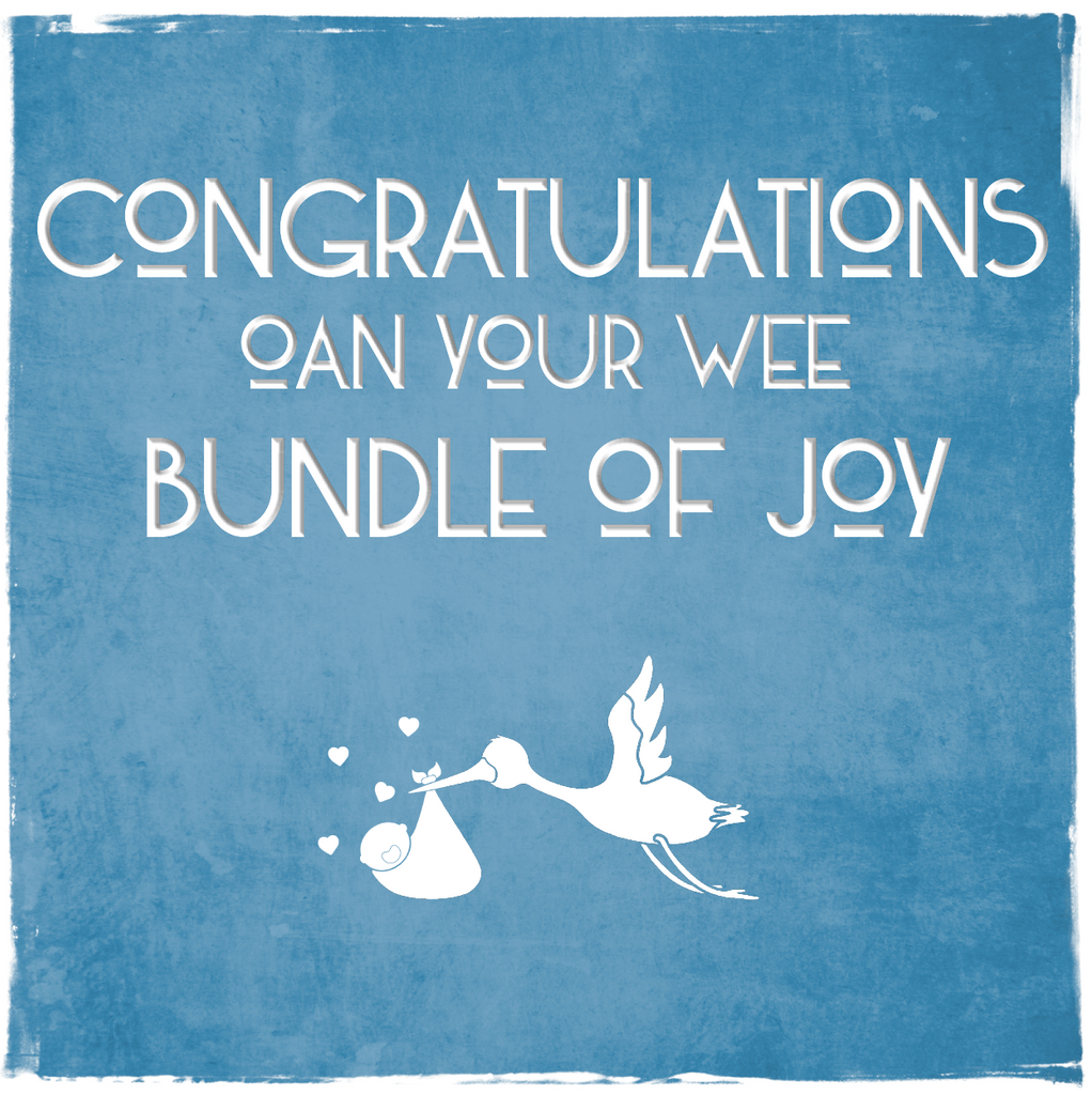Card: Wee Bundle of Joy Blue