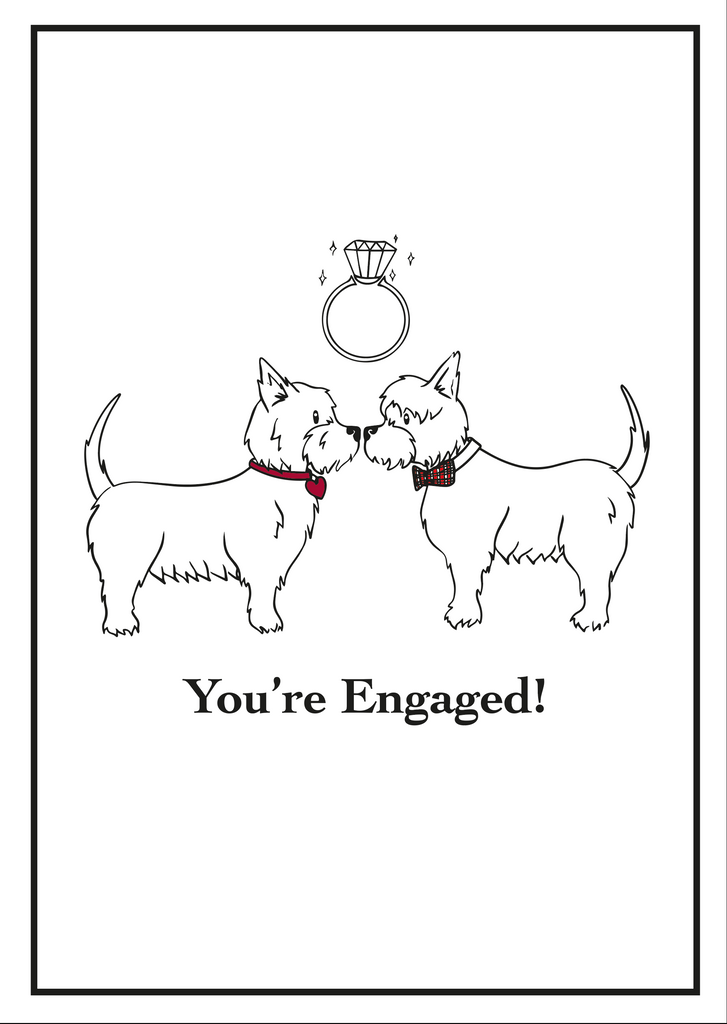 Card: Wee Westies You're Engaged