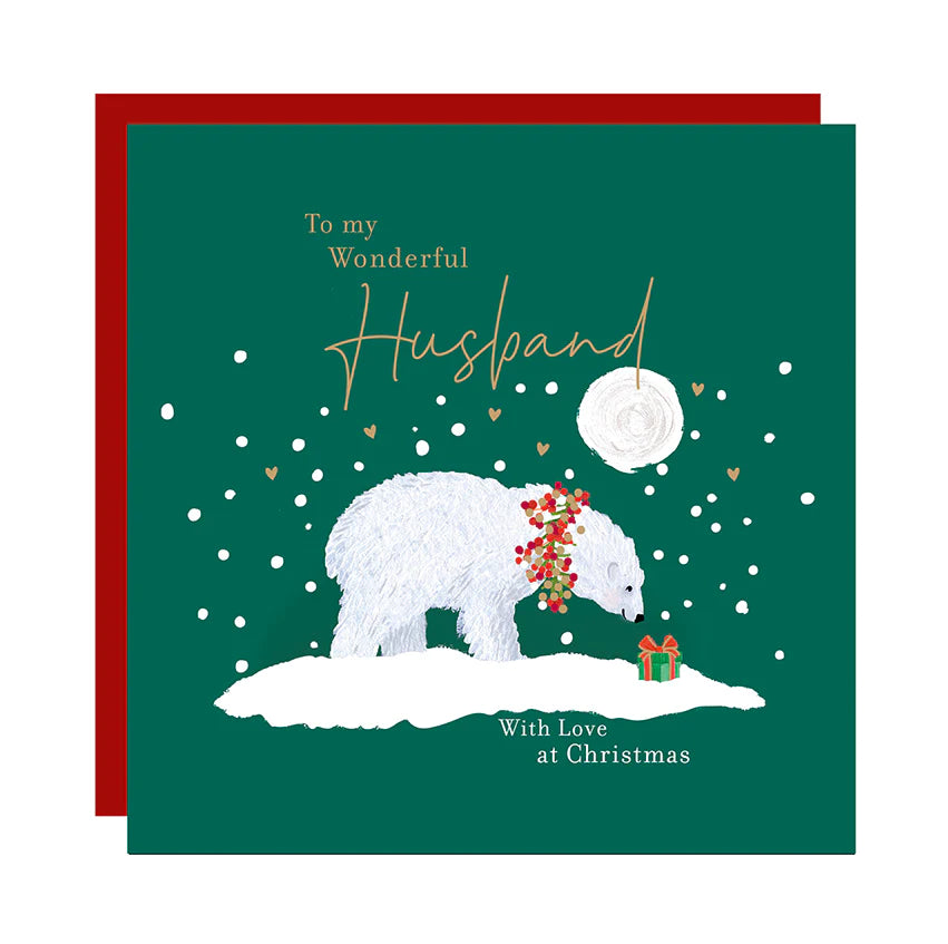 Card:  Christmas To My Wonderful Husband