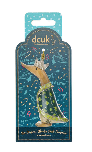 DCUK We Three Kings - Green Duck Hanging Decoration