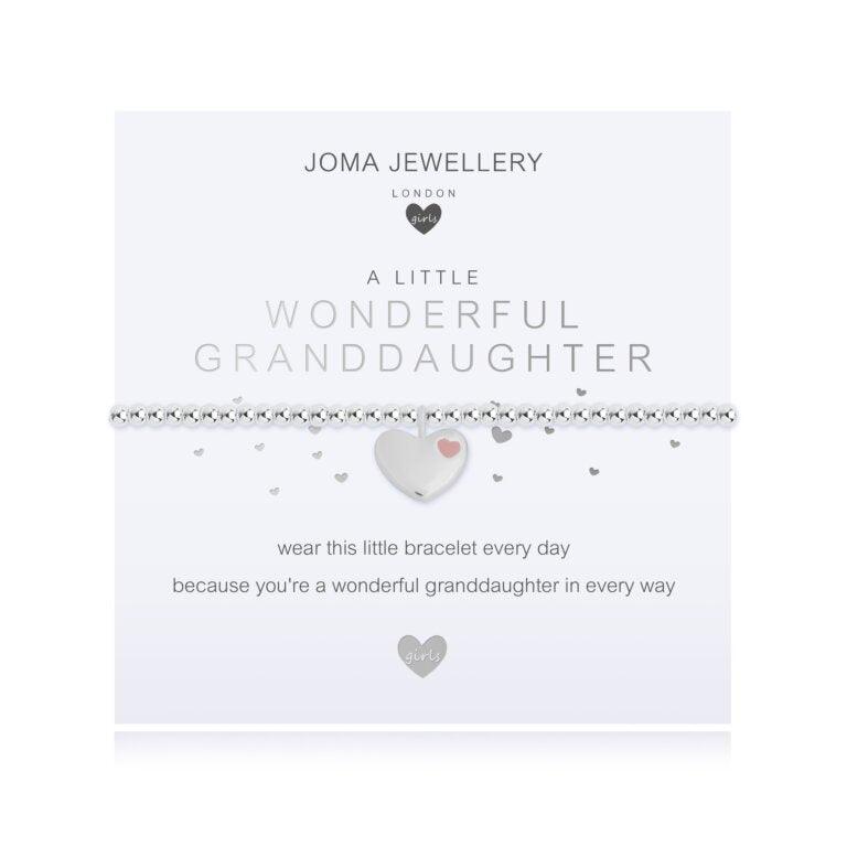 Joma Jewellery Children's A Little Wonderful Granddaughter Bracelet - Coorie Doon