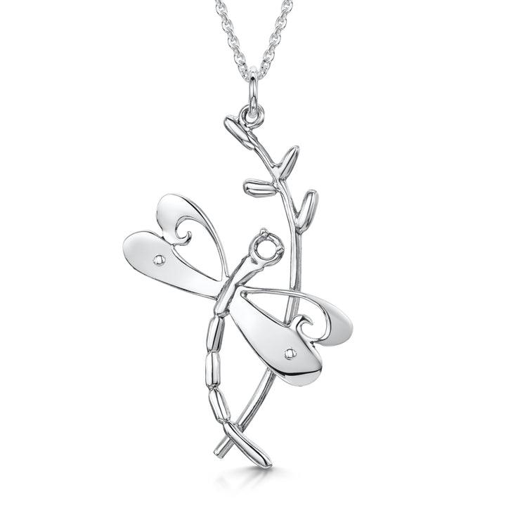 Glenna Jewellery Dragonfly Branch Pendant - Coorie Doon