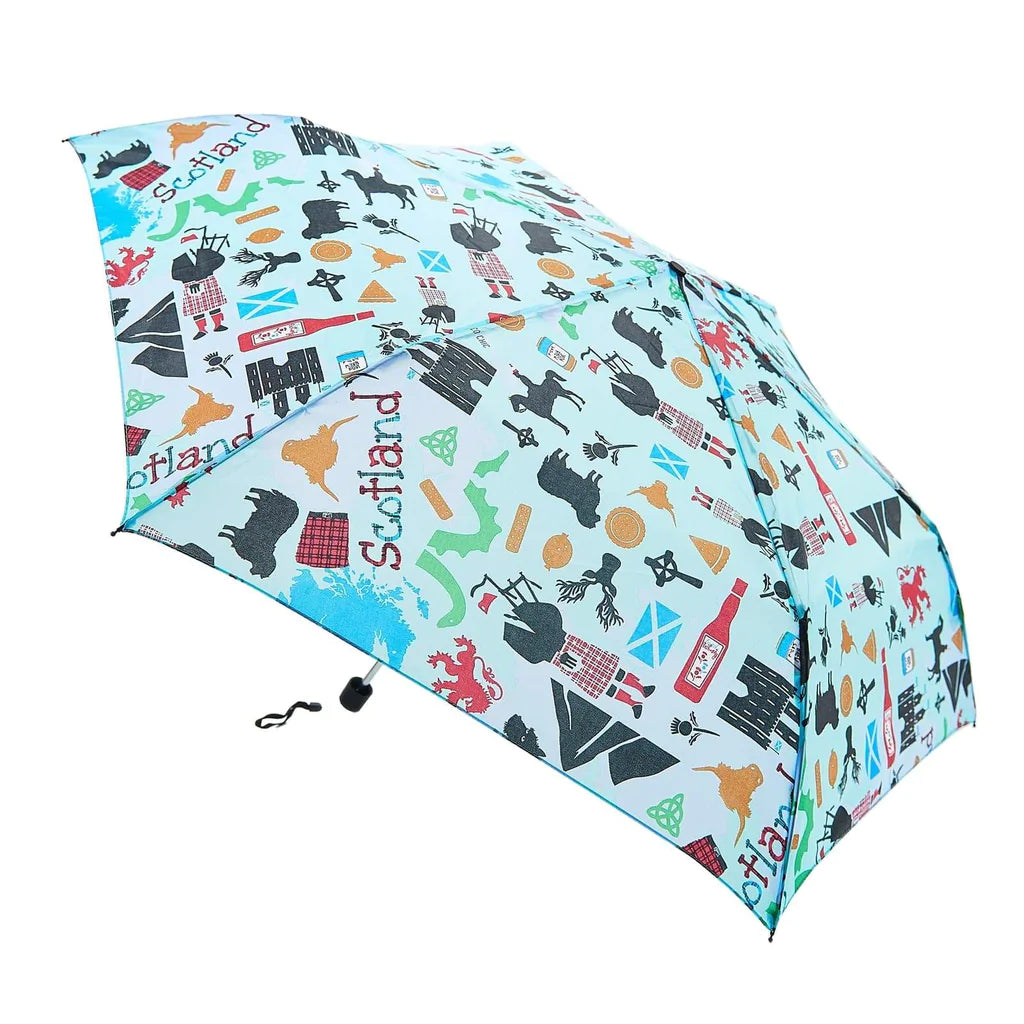 Eco Chic Recycled Mini Umbrella - Scottish Montage - Coorie Doon