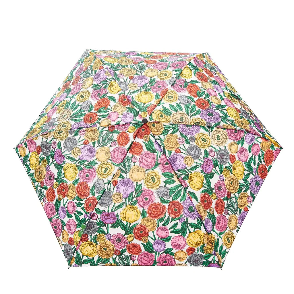 Eco Chic Recycled Mini Umbrella - Beige Peonies - Coorie Doon