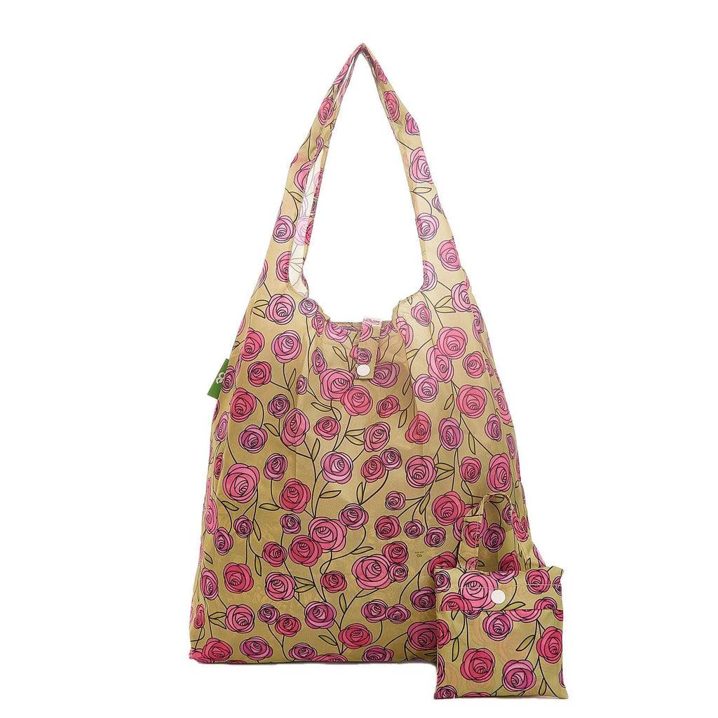 Eco Chic Recycled Shopping Bag -  Green Mackintosh Rose - Coorie Doon
