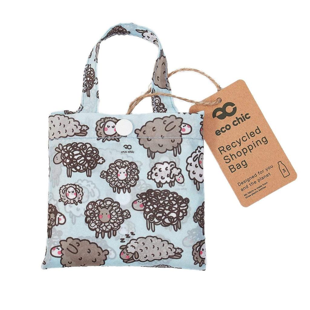 Eco Chic Recycled Shopping Bag - Blue Sheep - Coorie Doon