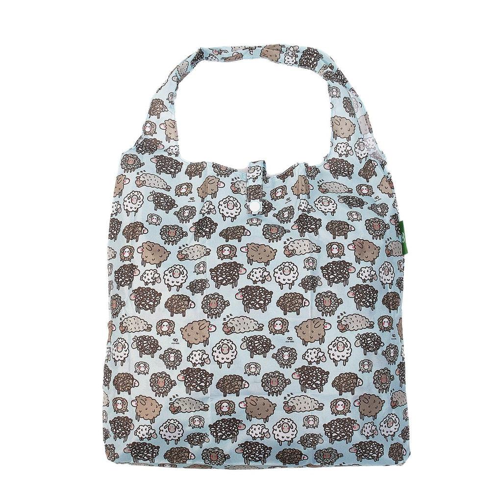 Eco Chic Recycled Shopping Bag - Blue Sheep - Coorie Doon