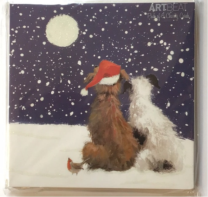 Art Marketing Festive Gathering - Pack of 6 Charity Christmas Cards